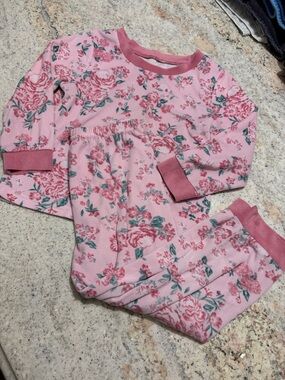 Laura Ashley Pink Floral Two-Piece Pajama Set